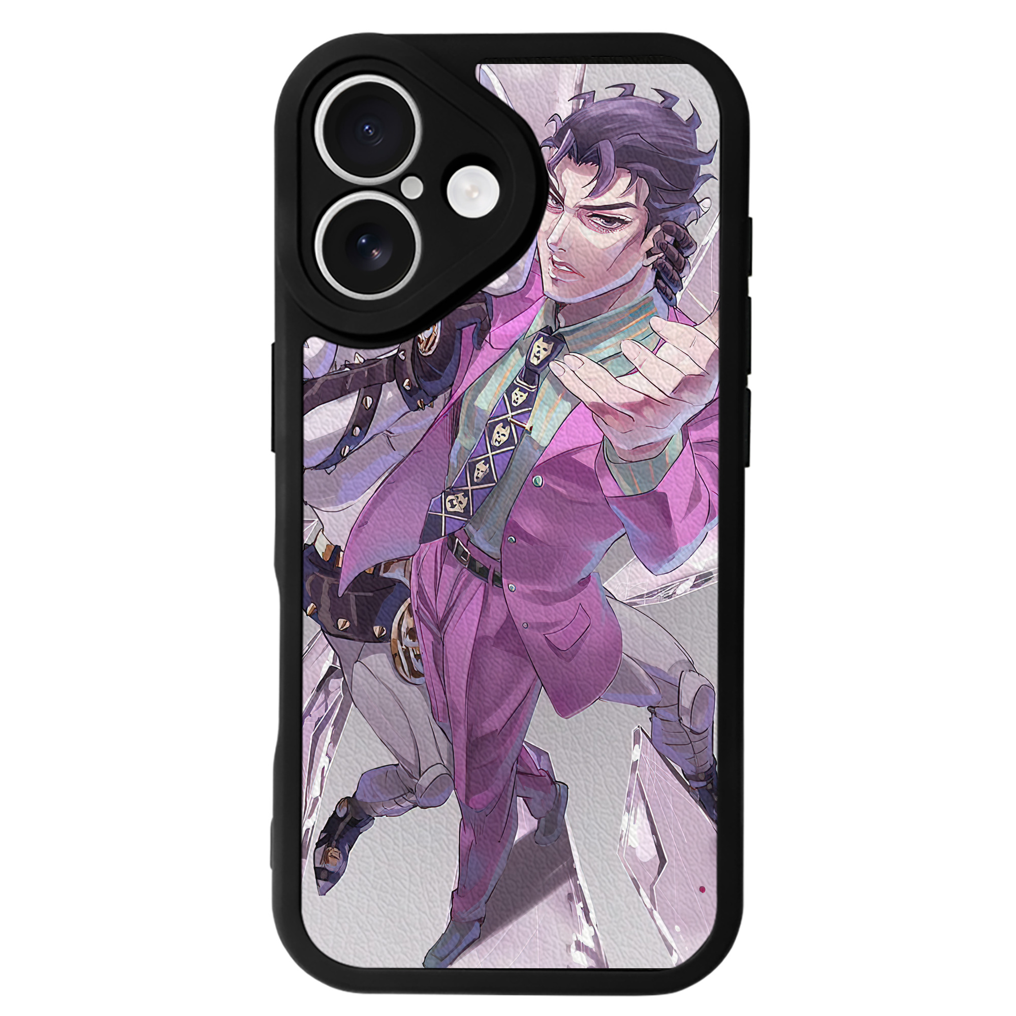（画像用） ジョジョの奇妙な冒険 JoJo's Bizarre Adventure 【iPhone 16シリーズ対応】シリコンスマホケース（レザー調） 材質：シリコン